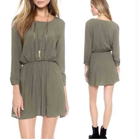 Anine Bing Olive Green Mini Dress - Picture 2 of 9
